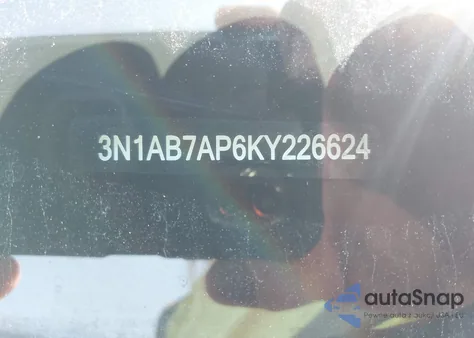 2019 Nissan Sentra Sl z USA, uszkodzony, nr VIN 3N1AB7AP6KY226624